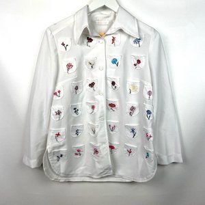 VTG 70s Women's Handmade Mini Pocket Floral Top